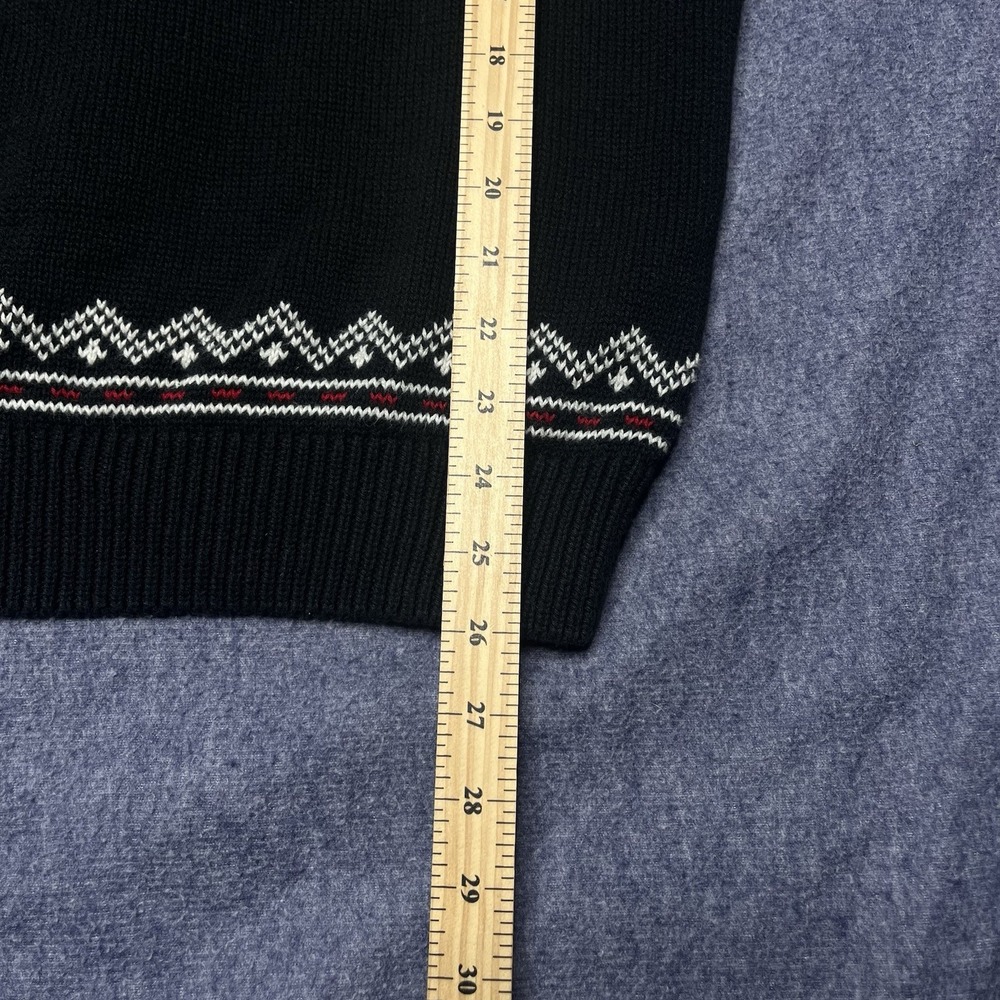 Chaps Black and White‎ Men's Christmas Sweater Size: X-Large Fair Isle Sweater - Picture 3 of 6